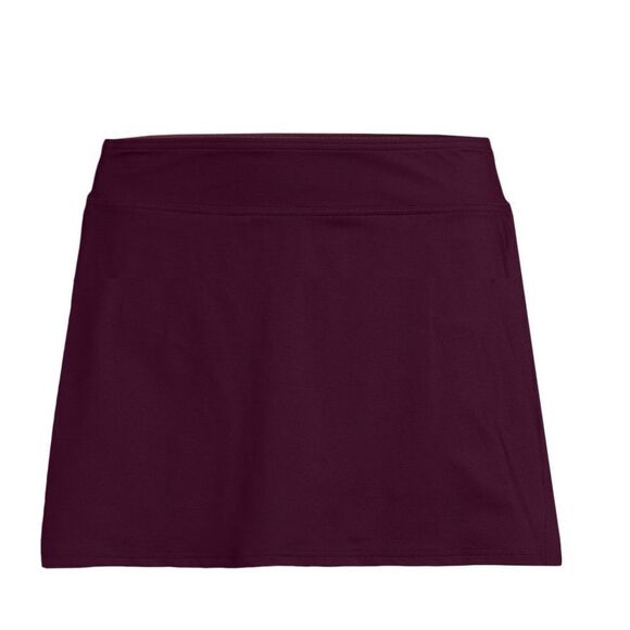 Land's End Plus Standard Size swimsuit bottom skirt control panty dark wine Var - Picture 6 of 6